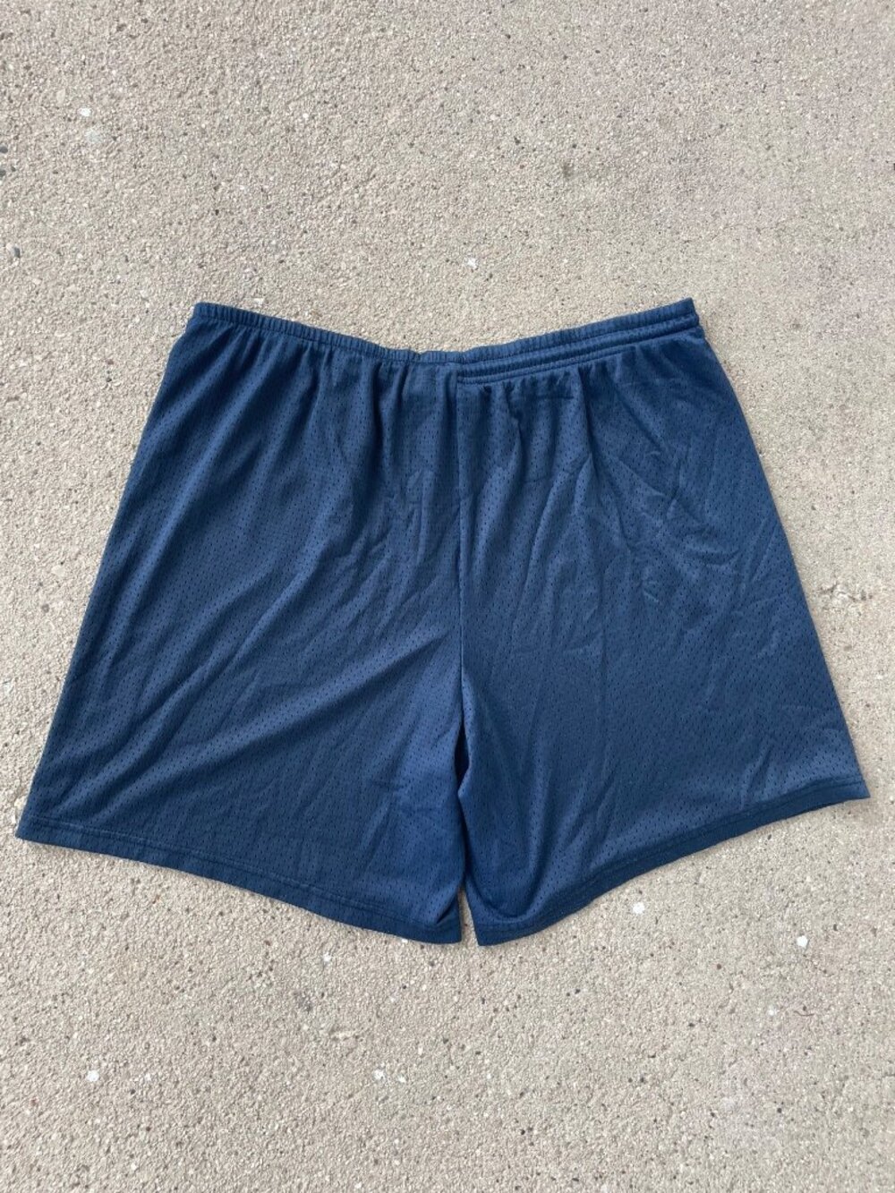 Vintage 90s Nike Jersey Athletic Shorts Navy USA Made Streetwear Men XL 6 inseam - Picture 2 of 13